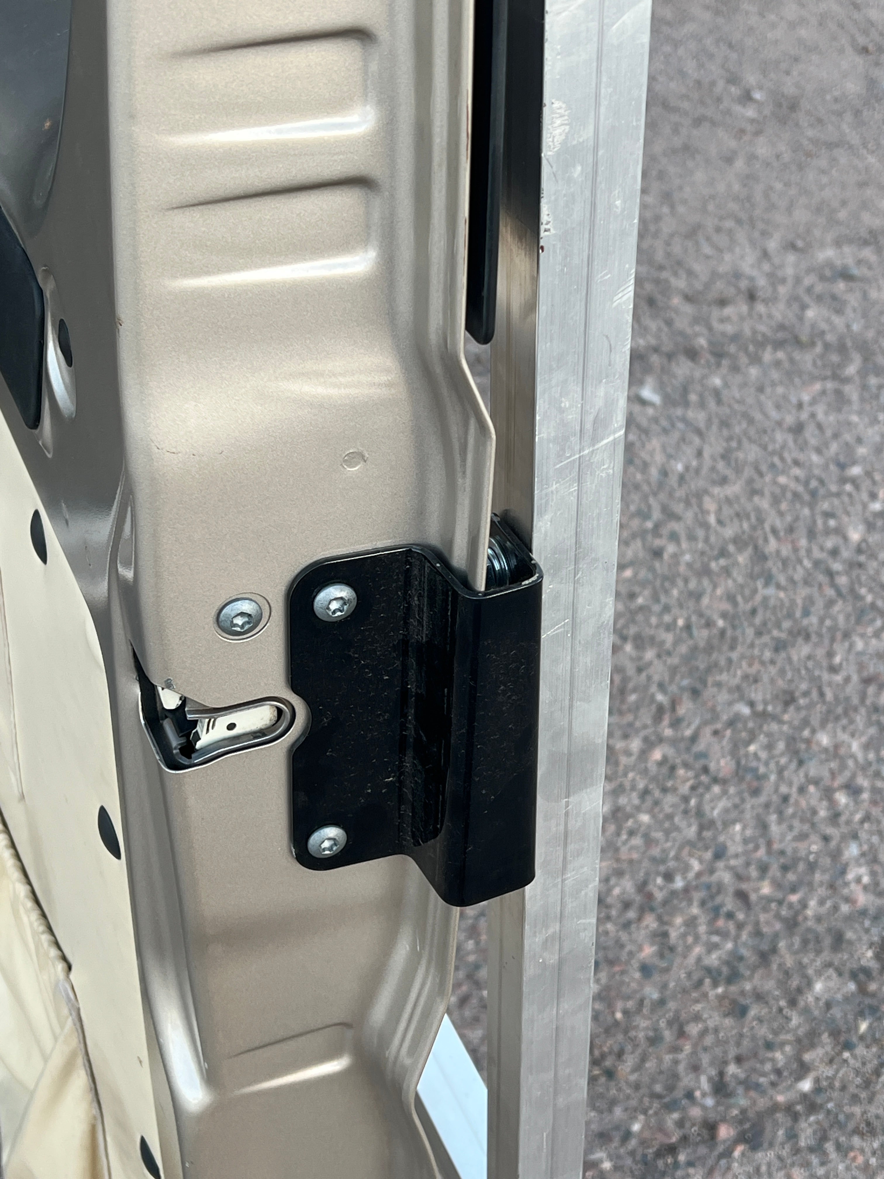 Ram Promaster passenger’s rear door mounting brackets