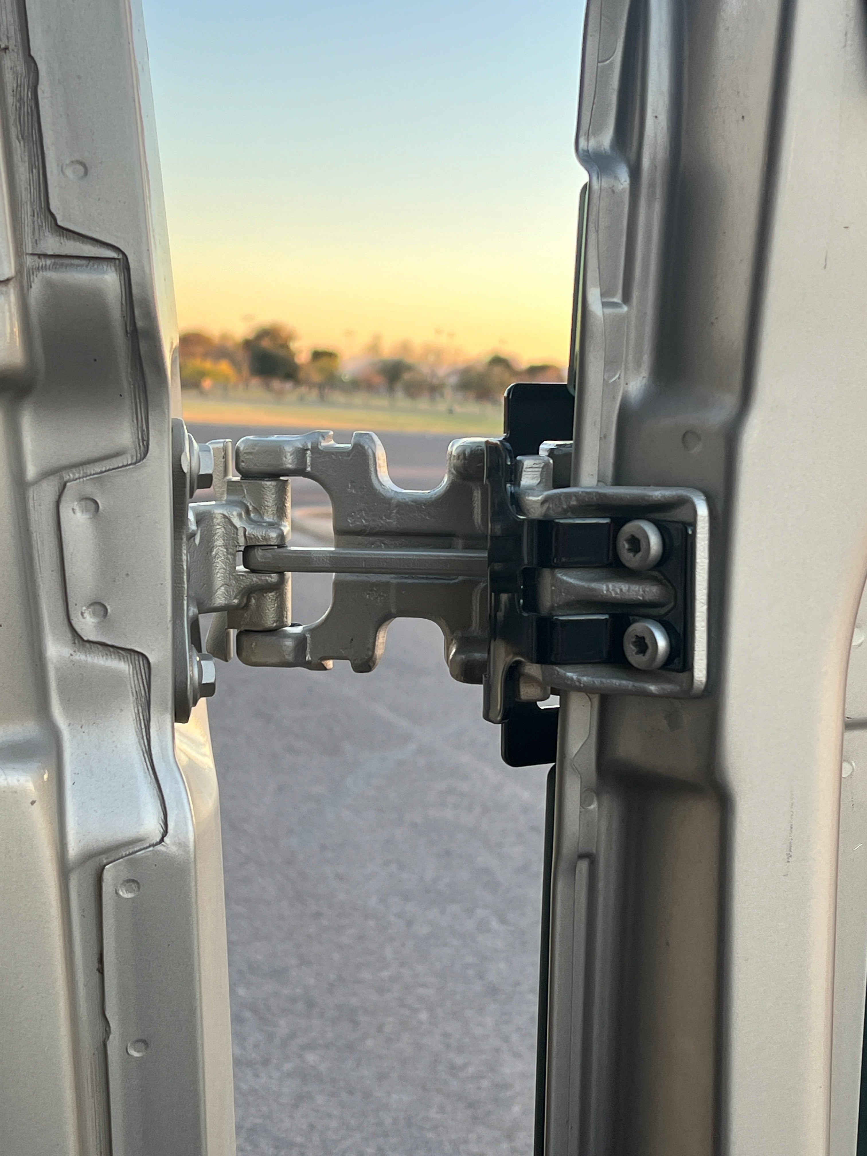 Ram Promaster passenger’s rear door mounting brackets