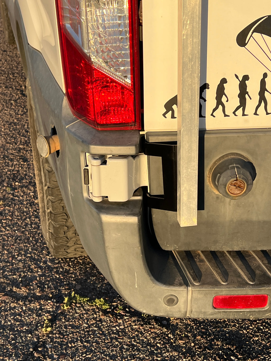 Ford Transit driver's side rear door mounts for 180 degree hinges