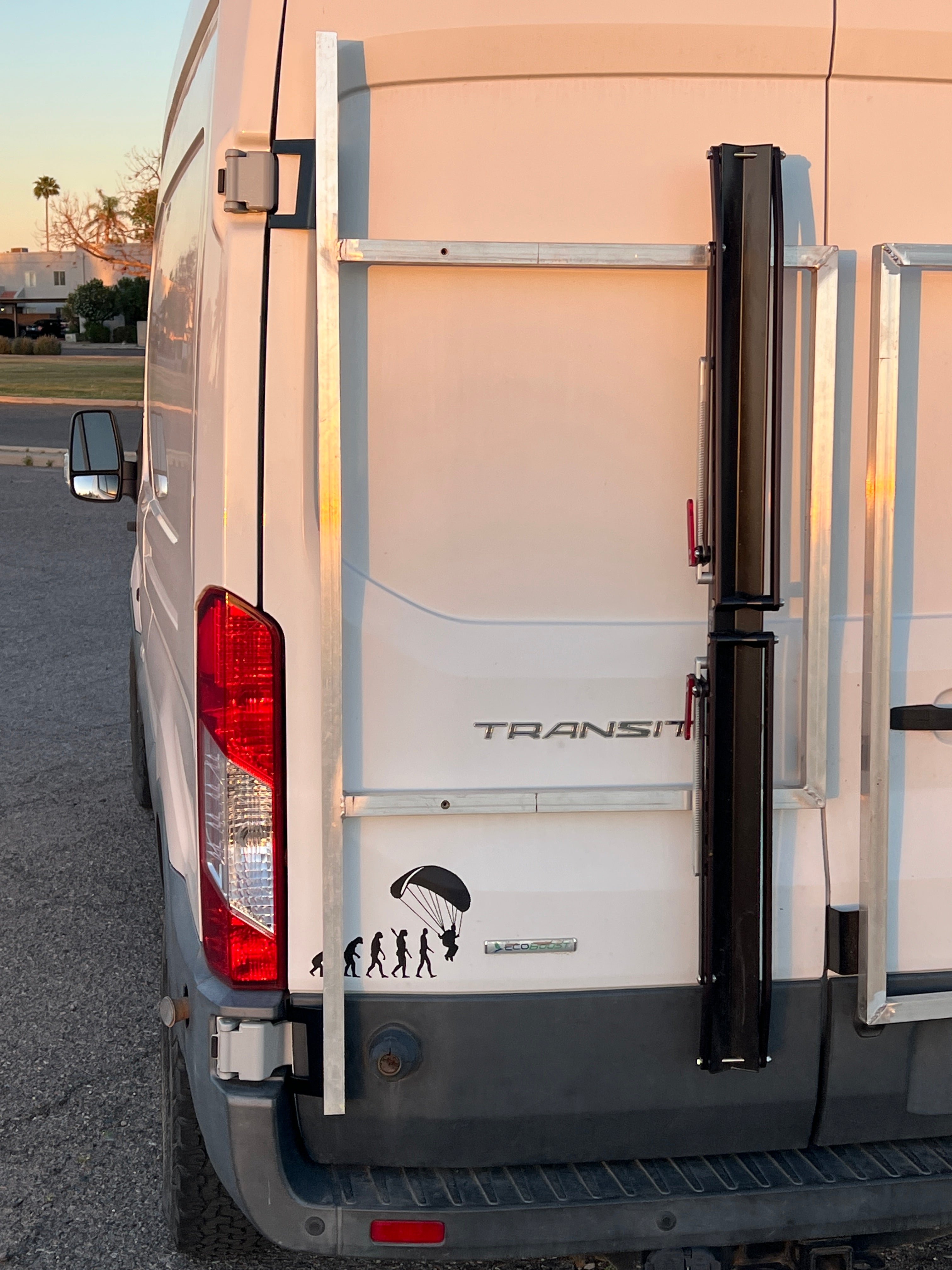 Ford Transit driver's side rear door mounts for 180 degree hinges