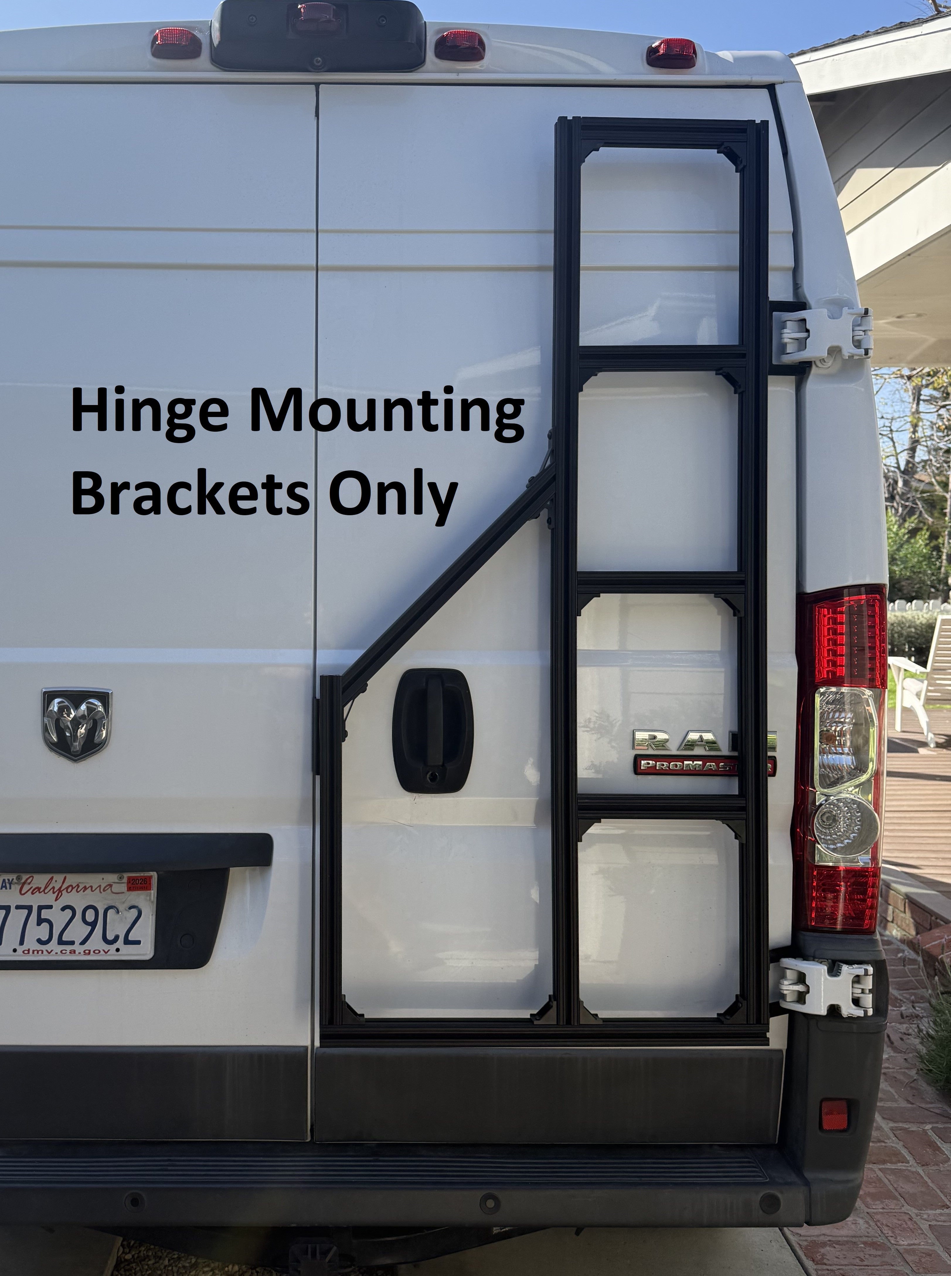 Ram Promaster passenger’s rear door mounting brackets