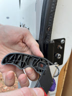 Ford Transit driver's side rear door mounts for 253 degree hinges (aka 270), DIY extra storage